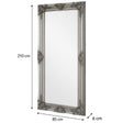 Extra, Extra Large Ornate Antique Silver Full Length Wall/Floor Mirror 85cm x 210cm