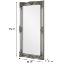 Extra, Extra Large Ornate Antique Silver Full Length Wall/Floor Mirror 85cm x 210cm