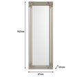Tall Champagne Silver Wall Mirror 47cm x 142cm