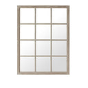 Large Rustic Wooden Window Wall Mirror 120cm x 90cm