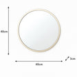 Round Gold Wall Mirror - 40cm x 40cm