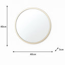 Round Gold Wall Mirror - 40cm x 40cm