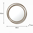 Large Antique Gold Swirl Wall Mirror - 88cm x 85cm