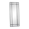 Black Framed Art Deco Wall / Leaner Mirror 142 cm x 54 cm