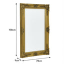 Large Ornate Gold Wall / Leaner Mirror 78cm x 158cm