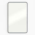Black Curved Framed Wall Mirror 100cm x 50cm