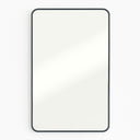 Black Curved Framed Wall Mirror 100cm x 50cm