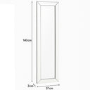 Full Length Bevelled Mirrored Wall Mirror 37cm x 140cm