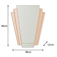 Pink Art Deco Fan Wall Mirror - 60cm x 48cm