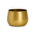 Medium Gold Hammered Metal Planter 30cm x 28cm