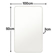 Champagne Gold Curved Framed Wall Mirror - 100cm x 50cm