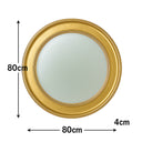 Large Round Gold Vintage Wall Mirror 80cm x 80cm