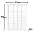 Large Matte White Window Mirror 130cm x 95cm
