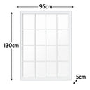 Large Matte White Window Mirror 130cm x 95cm