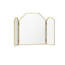 Small Gold Triple Dressing Table Mirror 41cm x 25.5cm