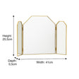 Small Gold Triple Dressing Table Mirror 41cm x 25.5cm