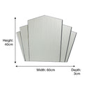 Art Deco Fan Frameless Wall Mirror 40cm x 60cm