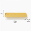 Large Mustard Yellow Scalloped Wall Storage Shelf - 61cm