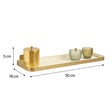 Gold & Ivory Enamelled Metal Wall Shelf - 50cm