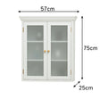 Grey Frosted Glass Fronted Wall Cabinet 75cm x 57cm