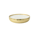 Round Hammered Gold 3 Wick Candle Pot