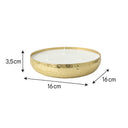 Round Hammered Gold 3 Wick Candle Pot