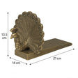 Antique Brass Gold Metal Peacock Doorstop