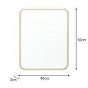 Gold Curved Framed Wall Mirror 50cm x 40cm