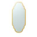 Gold Foiled Curved Scalloped Framed Wall Mirror 50cm x 100cm