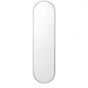 Silver Oval Framed Wall Mirror 140cm x 40cm