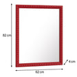 Rectangle Brick Red Bobbin Bobble Wall Mirror 62cm x 82cm