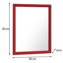Rectangle Brick Red Bobbin Bobble Wall Mirror 62cm x 82cm