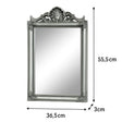 Antique Silver Arched Wall Mirror 36cm x 55cm