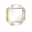 Square Gold Art Deco Fan Wall Mirror 55cm x 55cm
