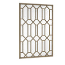 Large Rustic Metal Art Deco Wall Mirror 120cm x 80cm