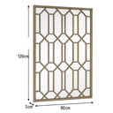 Large Rustic Metal Art Deco Wall Mirror 120cm x 80cm