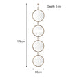 Tall Gold Multi Circle Link Style Wall Mirror 170cm x 30cm