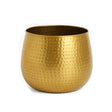 Large Gold Hammered Metal Planter 40cm x 38cm