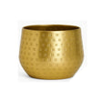 Small Round Gold Patterned Planter