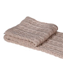 Large Pale Taupe Cable Knit Throw - 160cm x 150cm