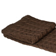 Large Mocha Brown Knitted Throw - 160cm x 150cm