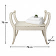 White Distressed Vintage Wooden Stool