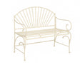 Large Ornate Pink Metal Garden Bench 103cm
