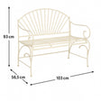 Large Ornate Pink Metal Garden Bench 103cm