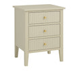 3 Drawer Bedside Table - Hales Taupe Range