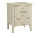3 Drawer Bedside Table - Hales Taupe Range