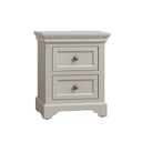 Taupe-Grey Two Drawer Bedside Table - Daventry Taupe-Grey Range