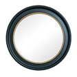 Large Round Black & Gold Wall Mirror - 80cm x 80cm