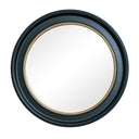 Large Round Black & Gold Wall Mirror - 80cm x 80cm