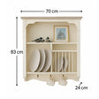 Cream Wall Mounted Plate Rack - Lyon Range